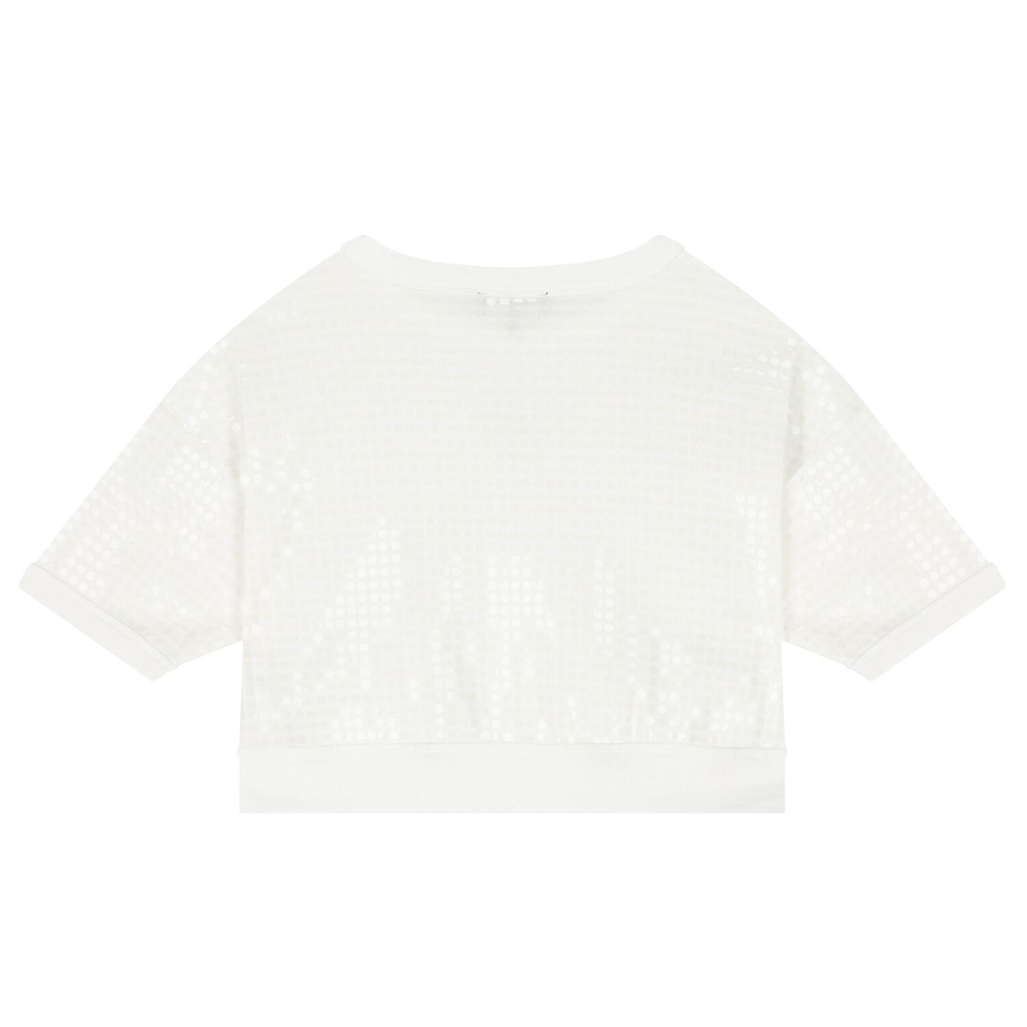 Girls White Sequin Sweatshirt, 1, hi-res image number null