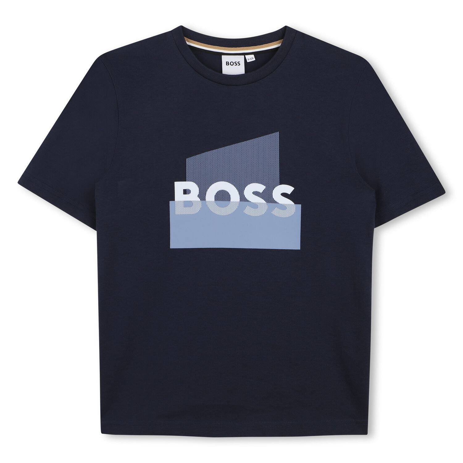Boys Mini Me Blue Logo T-Shirt, 4, hi-res