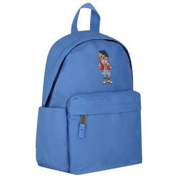 Boys Blue Polo Bear Backpack