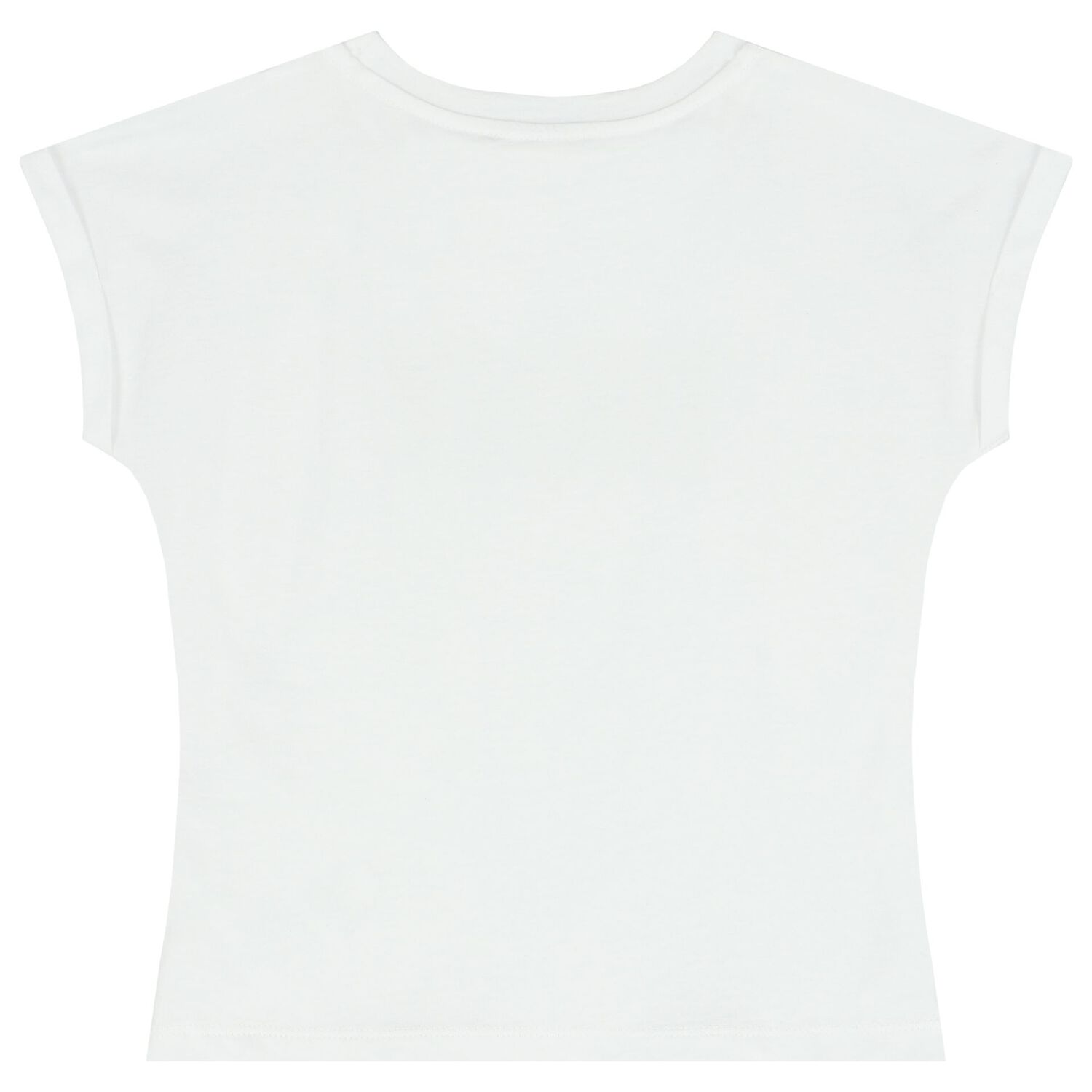 Girls White Studded Logo T-Shirt, 2, hi-res image number null