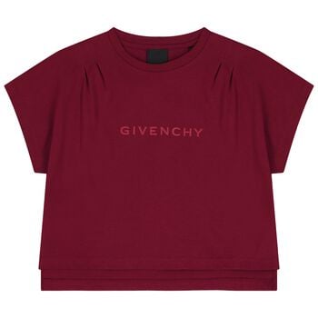 تيشيتر بنات بالشعار باللون البرغندى