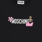 فستان للبنات بالشعار بتصميم الدب تيدي  باللون الاسود , 1, hi-res