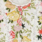 فستان ساتان مزهر باللون الأبيض والأخضر للبنات, 1, hi-res