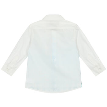 Younger Boys White Logo Shirt