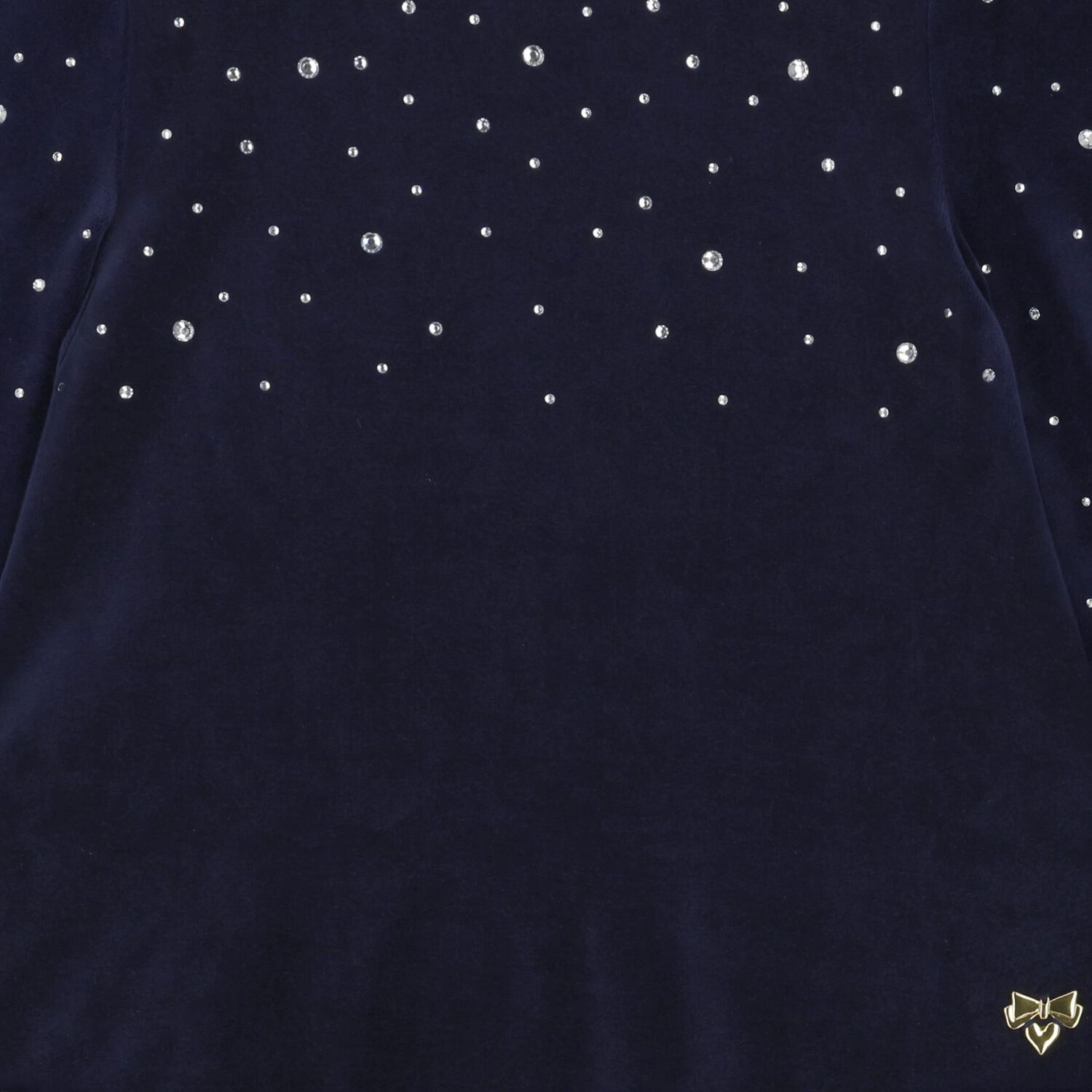 Girls Navy Blue Embellished Dress, 1, hi-res