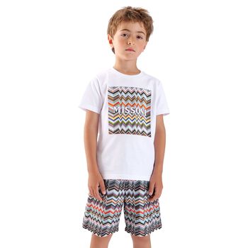 Boys White Logo T-Shirt