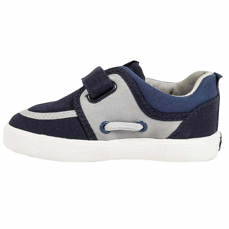 Younger Boys Blue Canvas Trainers, 1, hi-res image number null