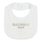 طقم أفرول بالشعار باللون الابيض, 1, hi-res