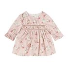 Baby Girls Pink Velvet Bunny Dress, 1, hi-res