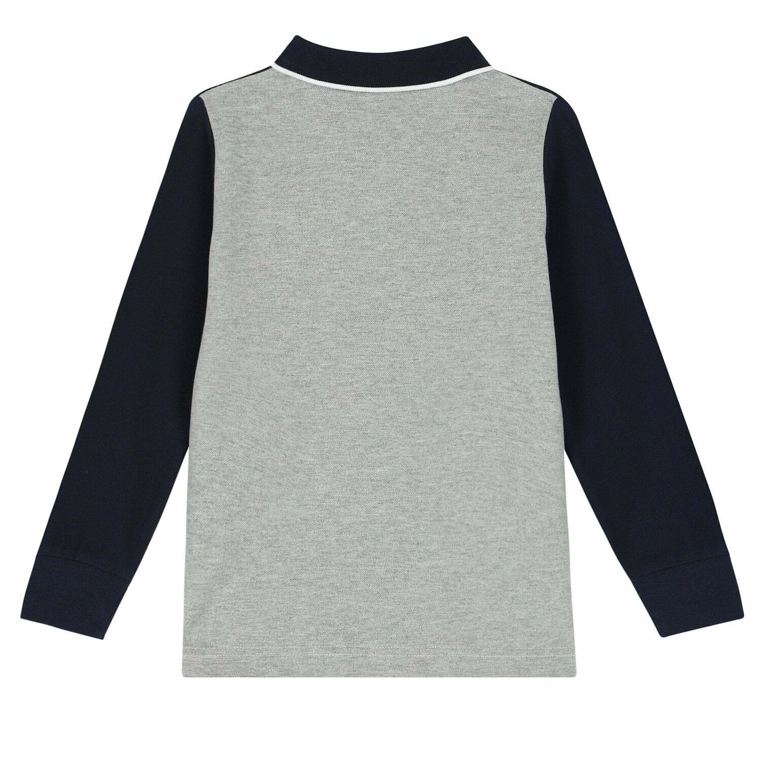 Boys Navy, Grey, White & Blue Logo Polo Shirt, 2, hi-res