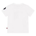 Younger Boys White Logo T-Shirt, 1, hi-res