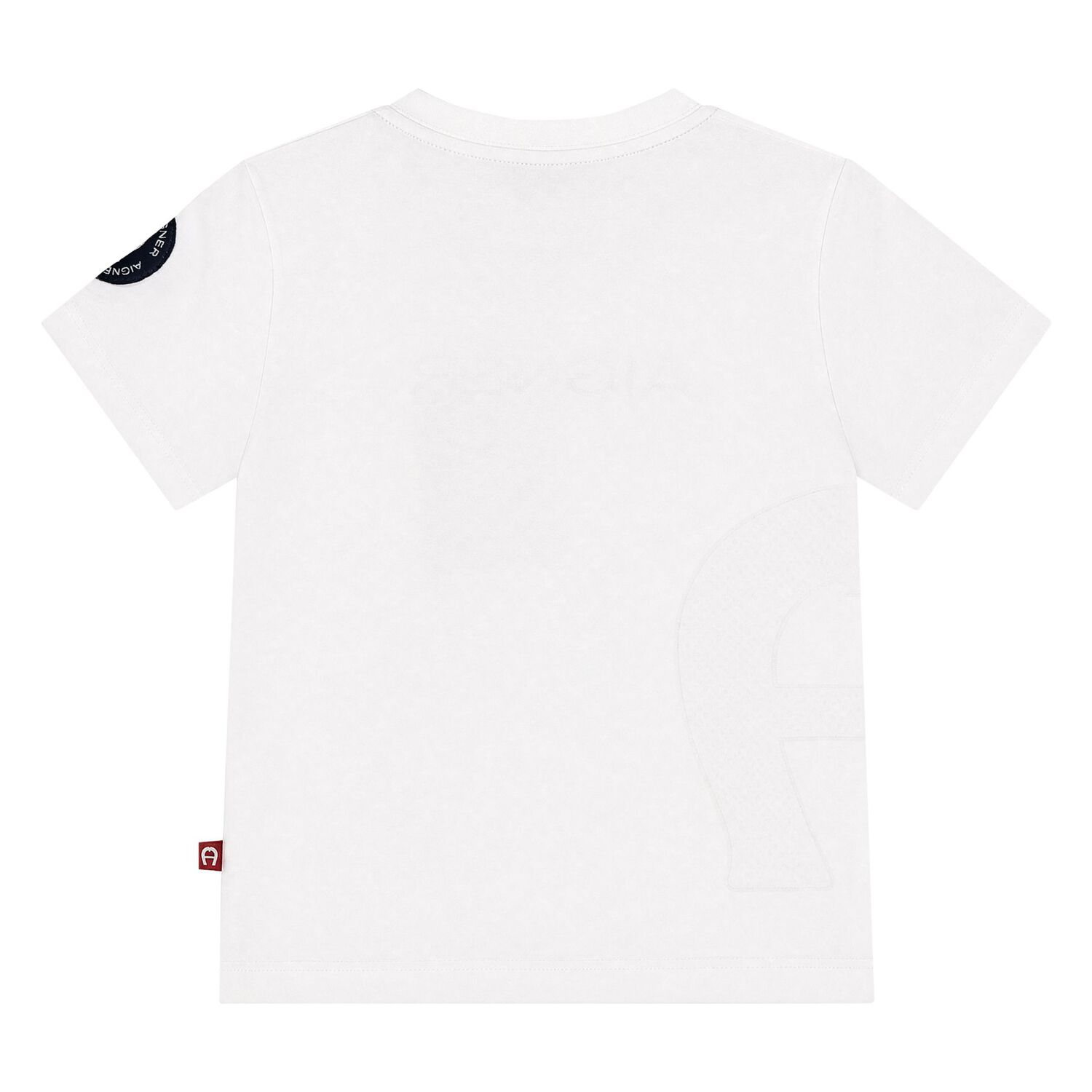 Younger Boys White Logo T-Shirt, 1, hi-res