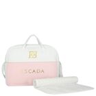 White & Pink Logo Baby Changing Bag, 2, hi-res