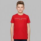 Boys Red Logo T-Shirt, 3, hi-res