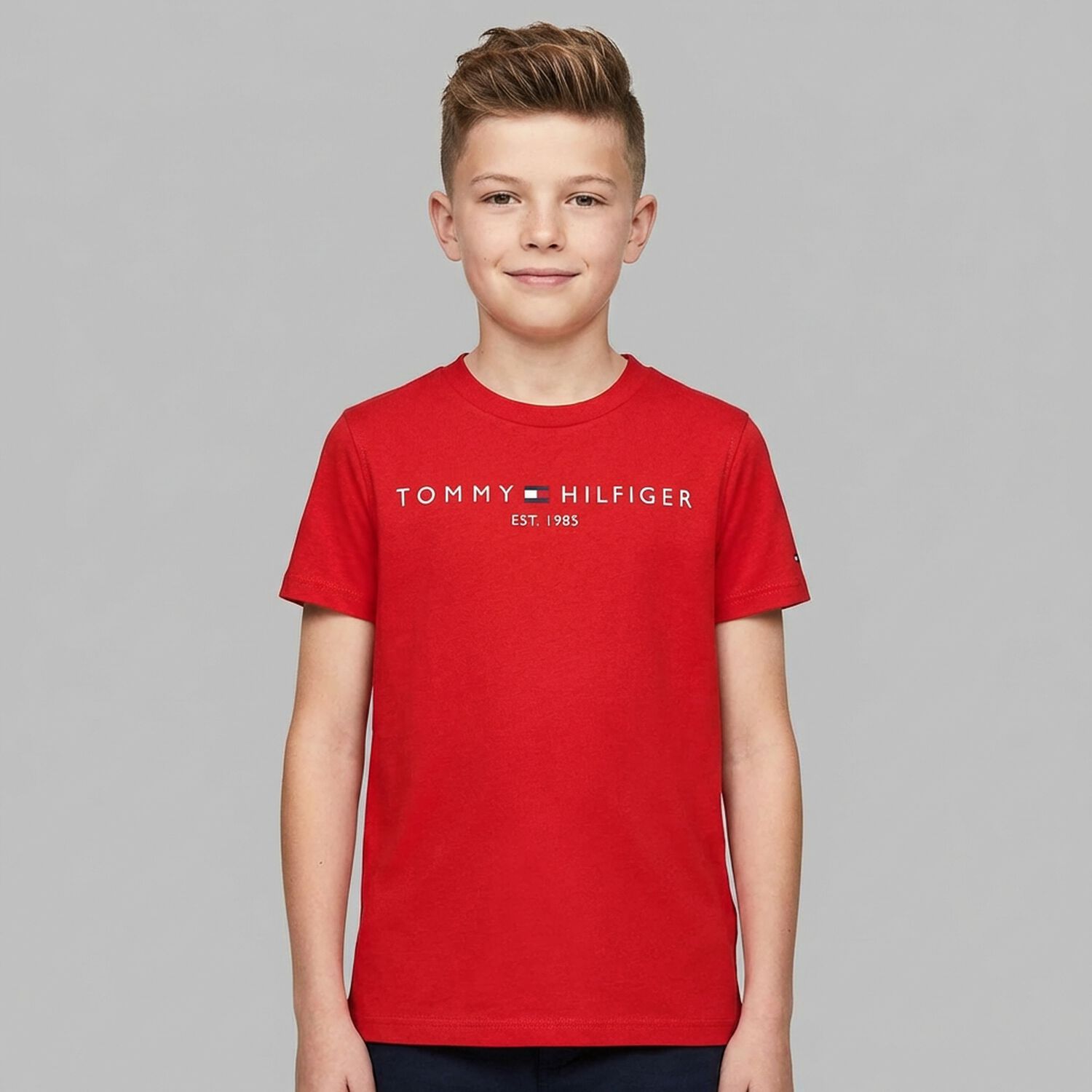 Boys Red Logo T-Shirt, 3, hi-res