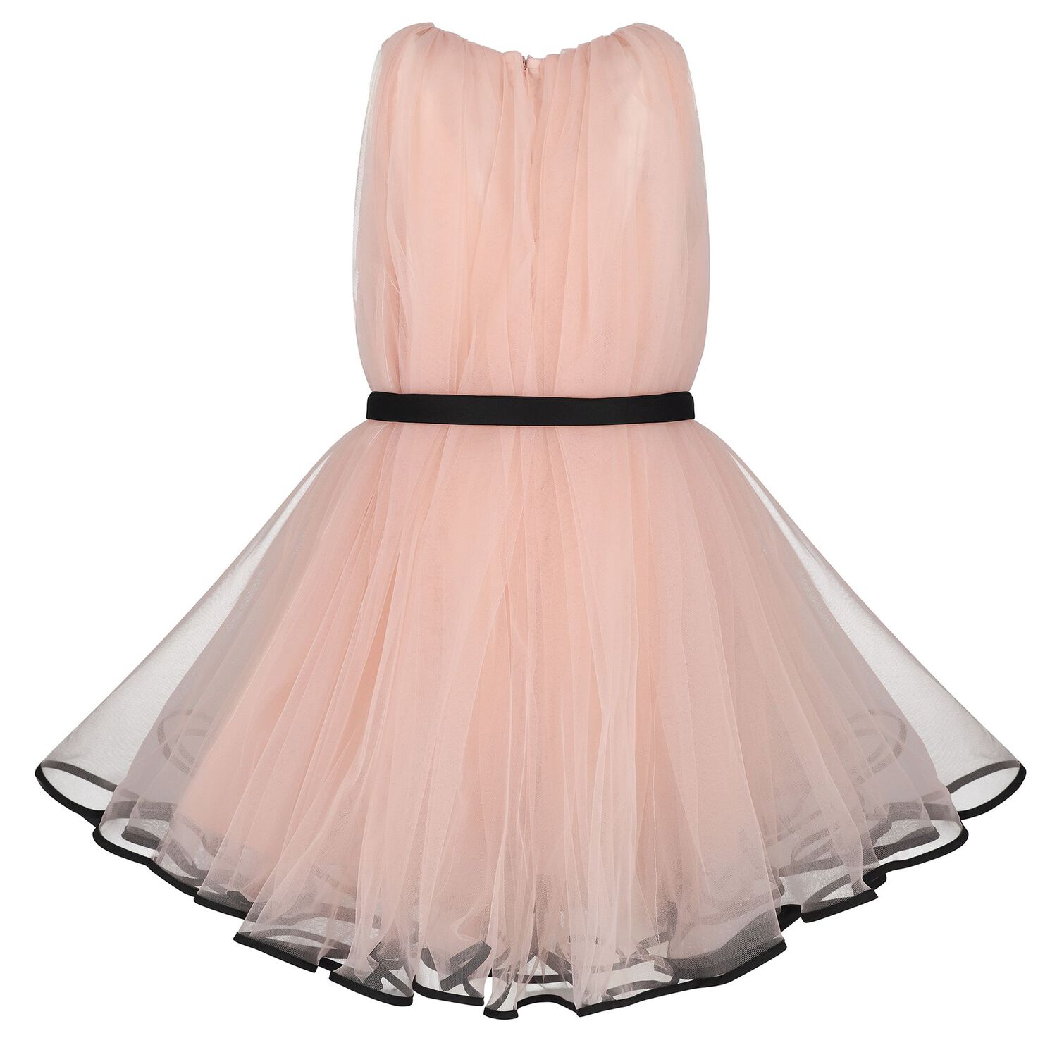 Girls Pink & Black Tulle Dress, 1, hi-res