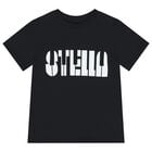 تيشيرت بالشعار باللون الأسود للأولاد, 1, hi-res