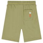Boys White, Orange & Green Shorts Set, 2, hi-res