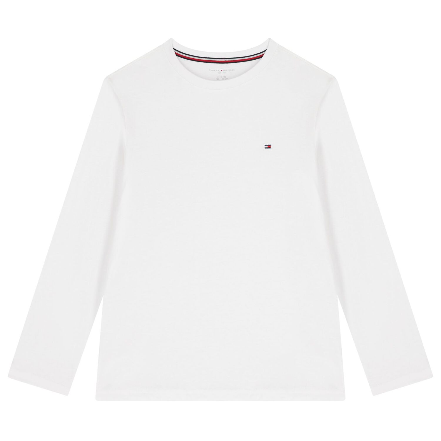 Boys White & Navy Blue Cotton Logo Long Sleeve Top( 2-Pack ), 1, hi-res