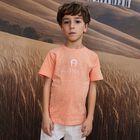 Boys Orange Logo T-Shirt, 4, hi-res