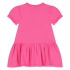 Younger Girls Pink Teddy Bear Logo Dress, 5, hi-res