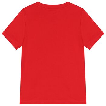 تيشيرت بالشعار باللون الاحمر للاولاد