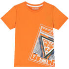 Boys Orange Logo T-Shirt, 2, hi-res