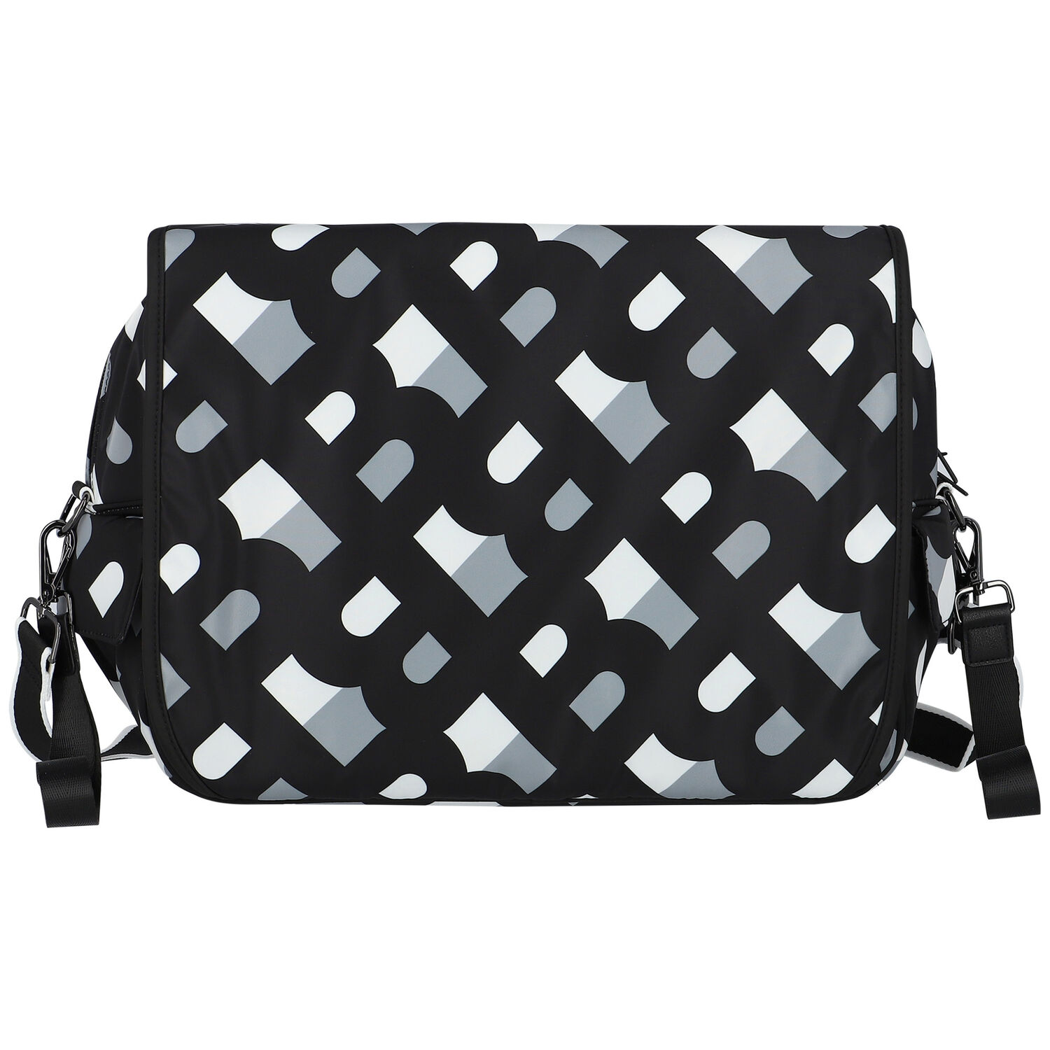 Black & White Logo Baby Changing Bag, 1, hi-res
