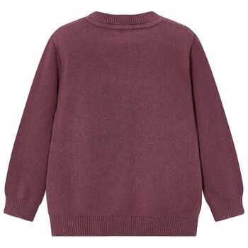 Boys Burgundy Knitted Jumper