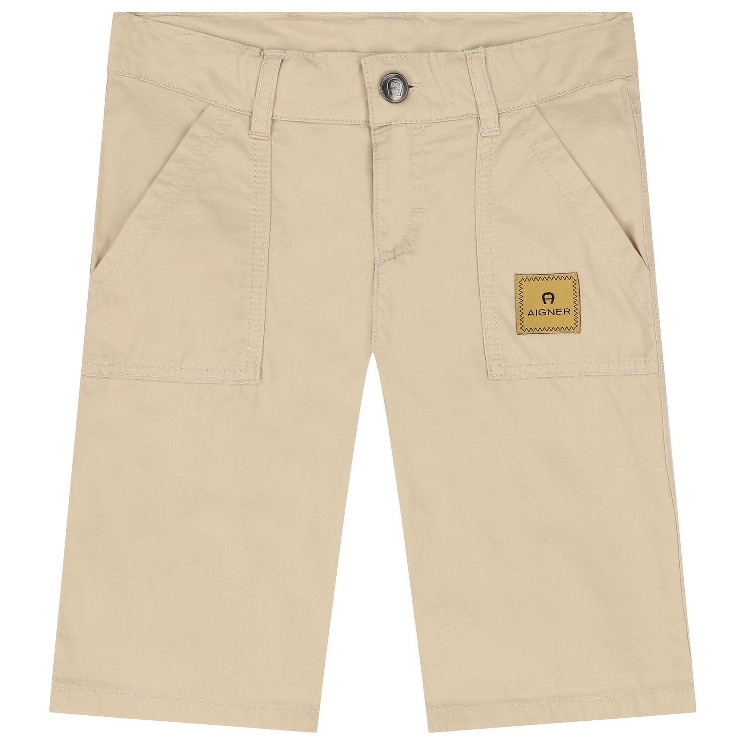 Boys Beige Logo Shorts, 2, hi-res image number null