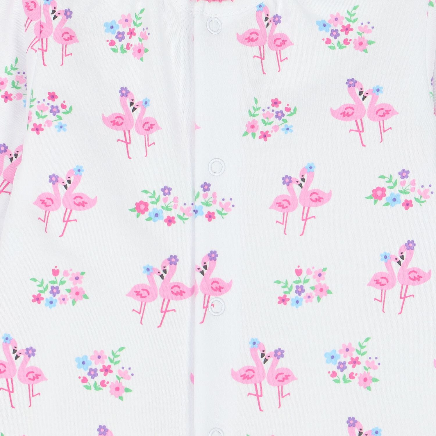 Baby Girls Flamingo Babygrow, 1, hi-res image number null