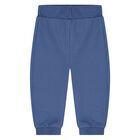 طقم بدلة رياضية للأولاد الصغار باللون الأزرق والأبيض والبيج (3 قطع), 1, hi-res