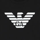 تيشيرت بالشعار باللون الأسود للأولاد, 3, hi-res