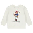 سويت شيرت للأطفال بشعار الدب تيدي باللون الأبيض للأولاد, 1, hi-res