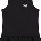 Girls Black Logo Dress, 1, hi-res