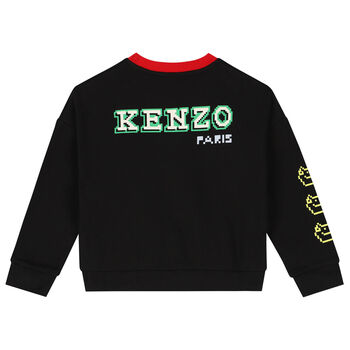 Girls Black Jungle Animals Sweatshirt