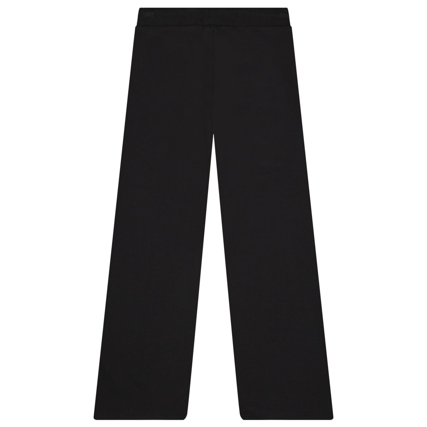 Girls Black Embellished Logo Trousers, 1, hi-res
