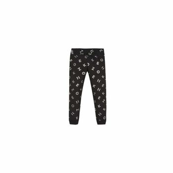 Kenzo Black & Silver Logo Jogger