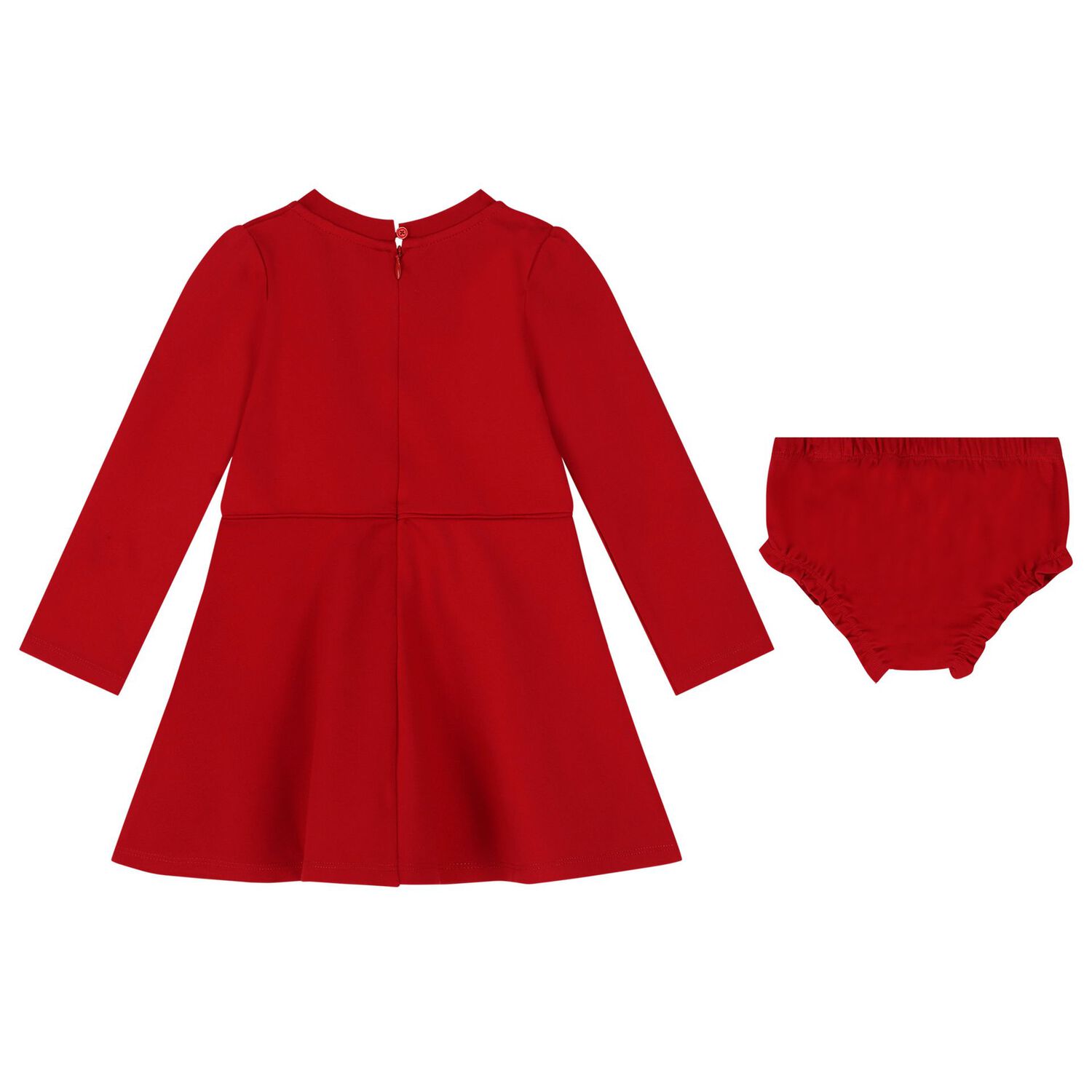 Younger Girls Red logo Dress Set, 1, hi-res