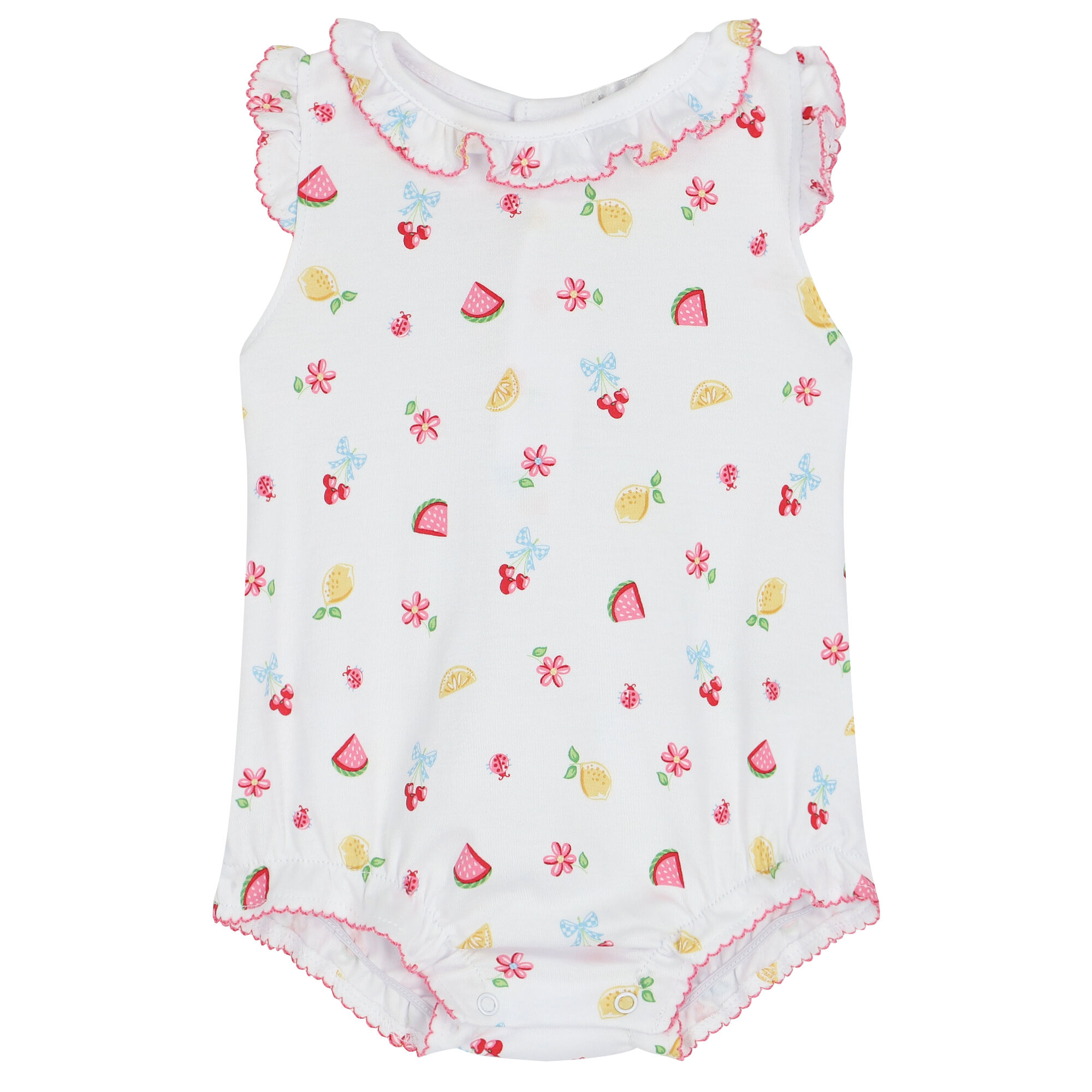 Kissy Kissy Baby Girls White Tropical Dreams Romper Junior