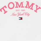 تيشيرت بنات بالشعار باللون الأبيض, 1, hi-res