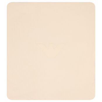 Ivory Fleece Eagle Logo Baby Blanket