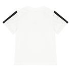 Younger Boys White & Black Logo Shorts Set, 1, hi-res