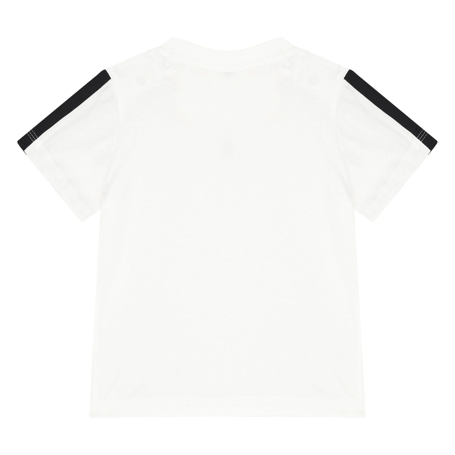 Younger Boys White & Black Logo Shorts Set, 1, hi-res