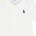 Baby Boys White Logo Bodysuit, 1, hi-res