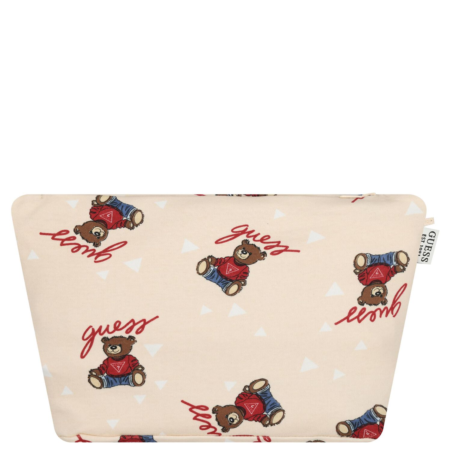 Beige & White Teddy Bear Logo Baby Bodysuit Set, 4, hi-res