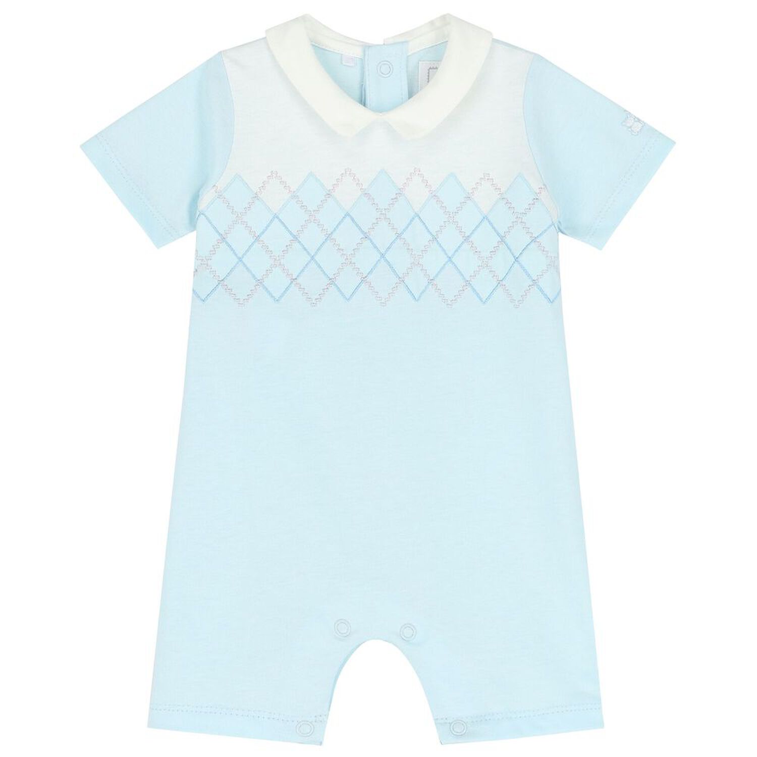 Baby Boys Blue Romper Set, 1, hi-res image number null