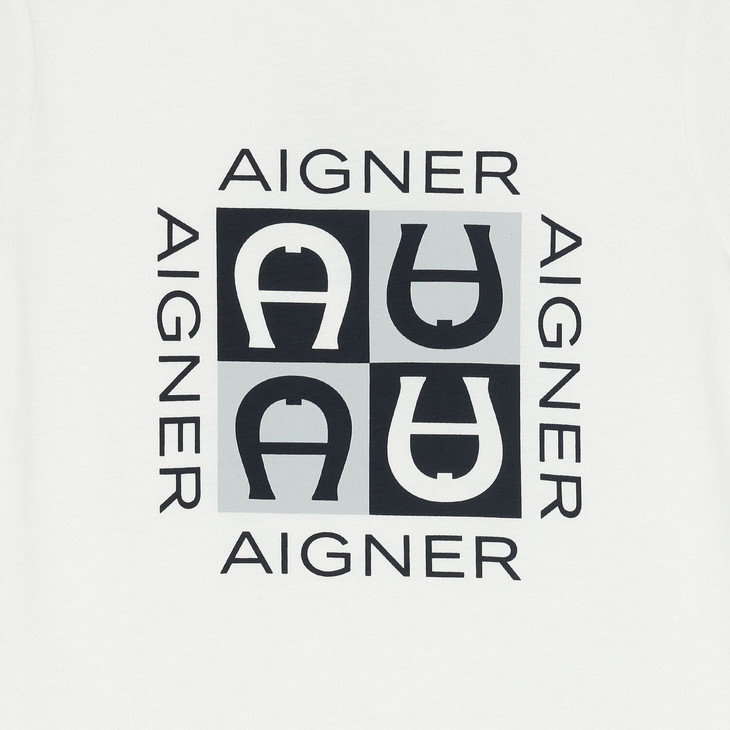 تيشيرت أولاد بالشعار باللون الأبيض  , 1, hi-res image number null