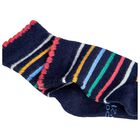 Girls Navy Blue & Pink Socks ( 3-Pack ), 1, hi-res