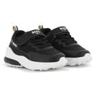 Boys Black Logo Trainers, 1, hi-res